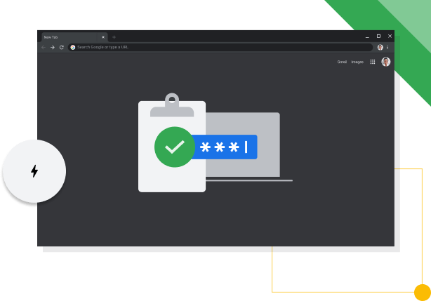 Finestra del navegador Chrome en mode fosc que mostra la icona de productivitat de Google.