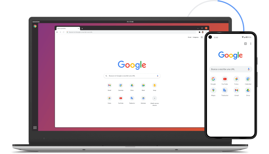 Imagen de Google Chrome en ordenadores y dispositivos móviles