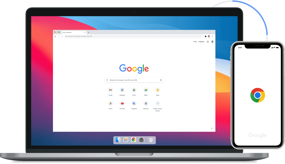 Imagen de Google Chrome en ordenadores y dispositivos móviles