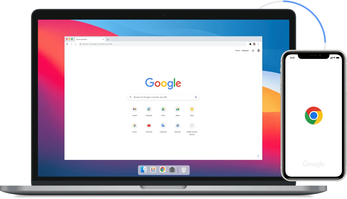 Imagen de Google Chrome en ordenadores y dispositivos móviles