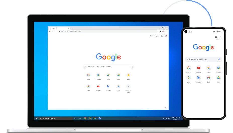 Imagen de Google Chrome en ordenadores y dispositivos móviles