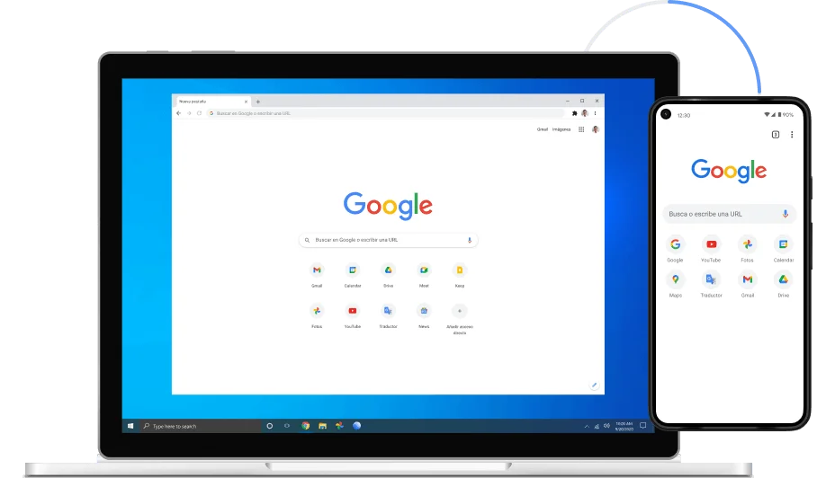 Imagen de Google Chrome en ordenadores y dispositivos móviles