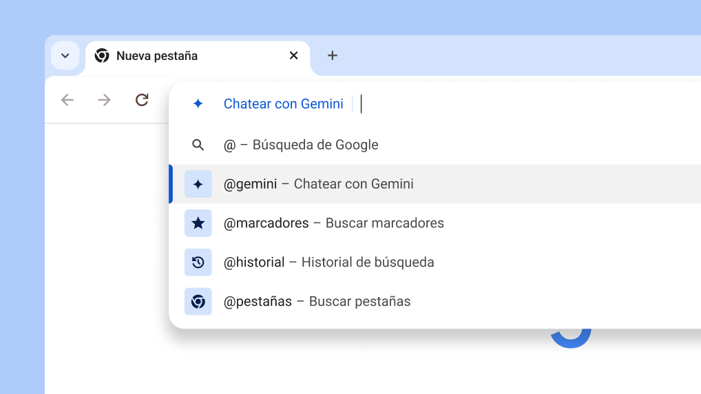 Chatea con Gemini desde la barra de direcciones