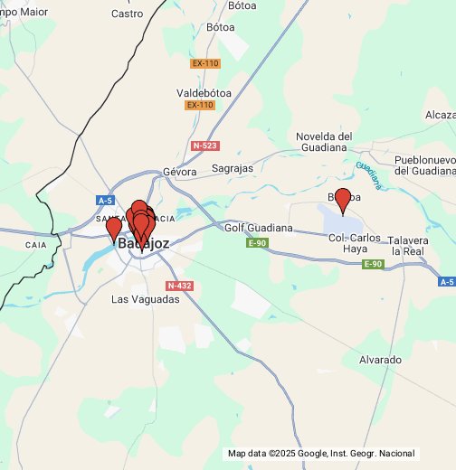 mapa google badajoz Mapa De Badajoz Google My Maps mapa google badajoz