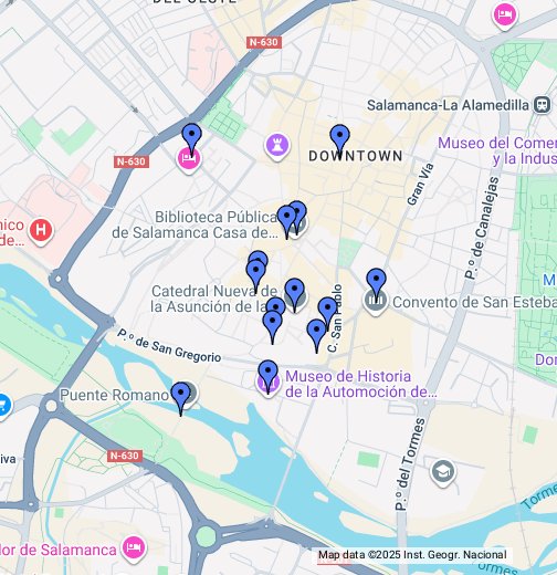 Qué ver en Salamanca (España) Google My Maps